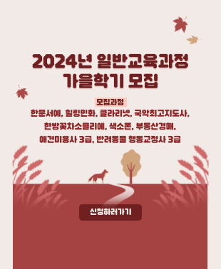 2024년 일반교육과정 가을학기 모집팝업